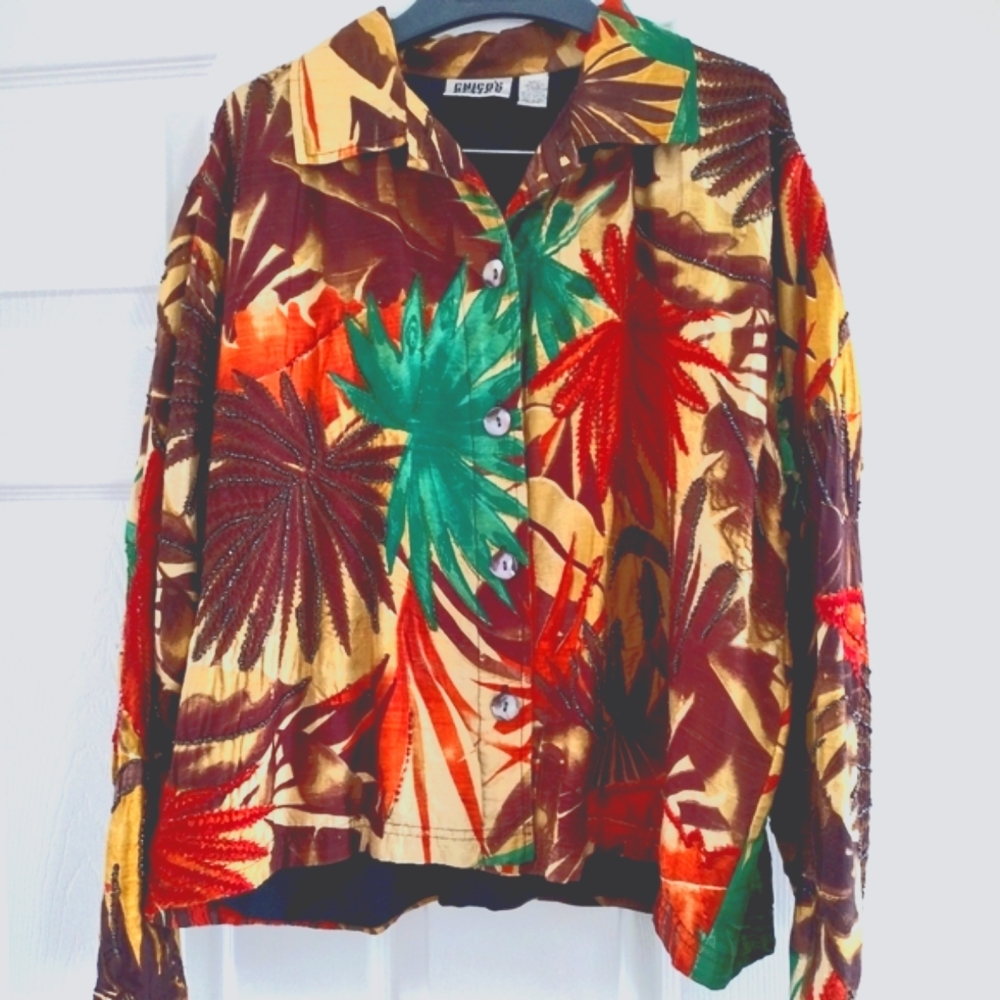 Chico's DESIGN Beaded Jacket